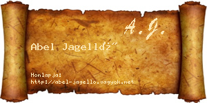 Abel Jagelló névjegykártya